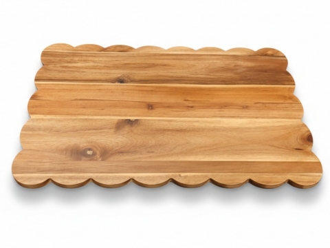 Scallop acacia placemat rectangular